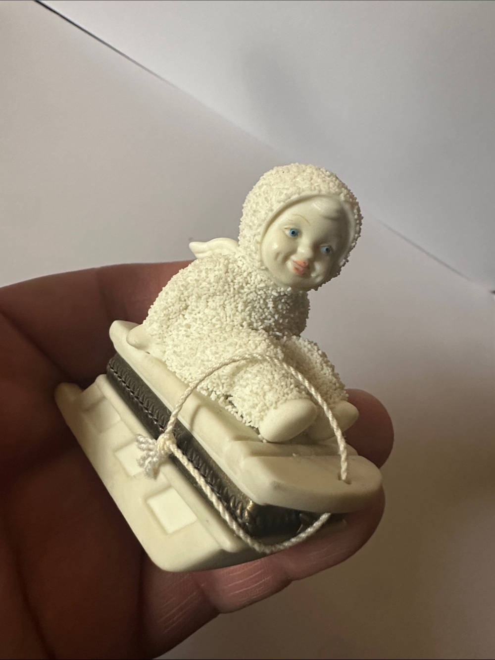 Department 56 Cream-Colored Ceramic Figurine Snowbabies